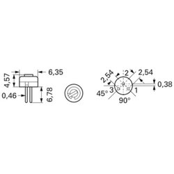 Bourns cermet trim potenciometar, 10 kω, 0,5 w, tht, gornji, 3329H-1-103LF cermet trimer linearno 0.5 w 10 kΩ 240 ° 260 ° 1 st. Cene