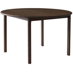 Hammel Furniture Rjava okrogla raztegljiva jedilna miza iz masivnega hrasta ø 120 cm Noor – Cene