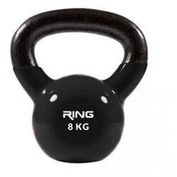 Ring metal+vinyl 8kg crni rx DB2174-8 black kettlebell Cene