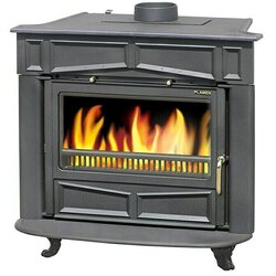 Plamen Kamin na drva Franklin (10 kW, Kapacitet grijanja prostorije: 200 m³, Antracit) Cijene