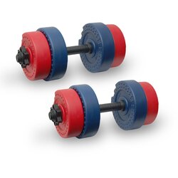 Iron set 2 tega od 7 kg teget-crveni Cene