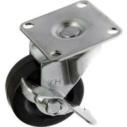 Toolcraft TO-5137887 Okretni kotač od gume s bravom 50 mm s montažnom pločom Cijene