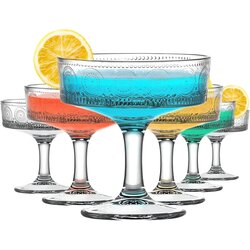 TOLASTO 5 x 200 ml koktajl kozarci s sončničnim vzorcem Cene