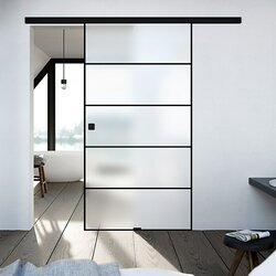 DIAMOND DOORS steklena drsna vrata diamond doors black lines (935 x 2.058 mm, varnostno kaljeno steklo) Cene