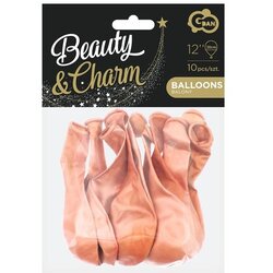 Beauty Charm Set 10 kovinsko roza balonov - 30 cm Cene