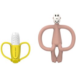 Matchstick monkey Banana Soother & Monkey Teether poklon set za djecu 1 kom Cene