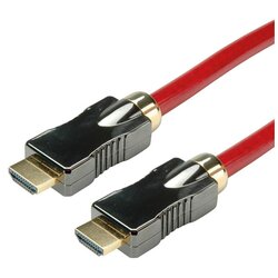 Roline HDMI priključni kabel 1.00 m 11.04.5901 dvostruko zaštićen, Ultra HD (8K) crvena [1x muški konektor HDMI - 1x muš Cene