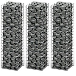vidaXL Set gabiona 3 kom od pocinčane žice 25 x 25 x 100 cm Cijene
