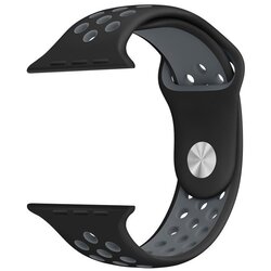  Narukvica za Apple Watch Sport Silicone Strap black grey M/ L 42/ 44/ 45 mm Cene
