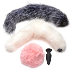 Tailz Snap-On Silicone Anal Plug & 3 Interchangeable Tails Cene