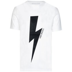 Neil Barrett Majice s kratkimi rokavi T-SHIRT BJT455F WHITE Bela Cene