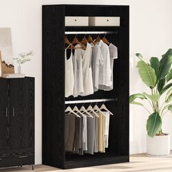 vidaXL Ormar Set od 2 Crni hrast Konstruirano drvo 100 x 50 x 200 cm Cijene