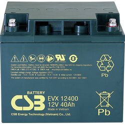 CSB Battery Svinčev akumulator 12 V 40 Ah EVX 12400 EVX12400-I1 svinčeno-koprenasti (AGM) (Š x V x G) 197 x 170 x 165 mm M5 vijačni priključek stabilni cikli\, brez vzdrževanja, (20439104) Cene