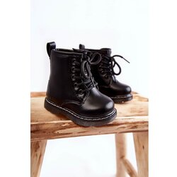 Kesi Children's Leather Boots With Zipper Black Omua Cene