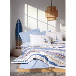 Cotton Box set posteljine Moreno, 200x220 cm, 240x260 cm, plava Cene