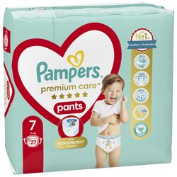 Pampers Premium Care spodnjice - plenice vel.7 17 kg+ 27 kom Cene
