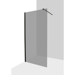 AQUAART Tuš stena Vetro Black 80 cm x 200 cm Cene