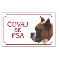 Iguana tabla čuvaj se psa - boxer Cene