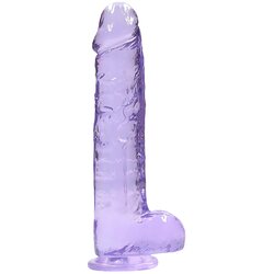 REALROCK Realistic Dildo with Balls 9" 22 cm Purple Cene