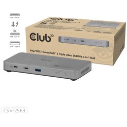 Club3d CSV-2563 5-1 Thunderbolt™ 5 Hub Triple video 5K60Hz Thunderbolt™ Share Certifi ed 180W Cene