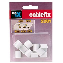 Inofix Cablefix Prehodni kos za kabelske kanale 2201 (Bele barve, 10 kos, Š x V: 0,8 x 0,7 cm) Cene