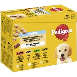 MULTI pakiranje Pedigree Junior vrećice za pse - 24 x 100 g Gemischte Selektion in Gelee (4 Varietäten) Cene