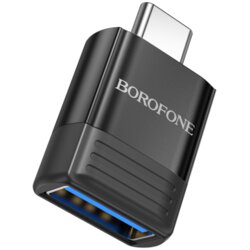 HOCO Technology (HongKong) Co.,Limited USB adapter BOROFONE BV18 Type-C male to USB female USB3.0 black Cene