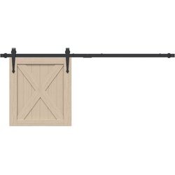 Mini set za klizna vrata ormarića crni 122 cm ugljični čelik Cene
