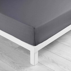 douceur d'intérieur Antracitno siva plahta s gumom od mikrovlakana 140x190 cm Oscar – Cene