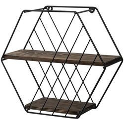 Hanah home Smeđa polica s više razina od masivne smreke 44 cm Liliales – Cene