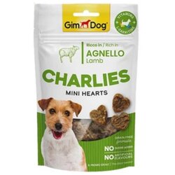 Gim Dog CHARLIES MINI HEARTS jagnjetina, poslastica za pse 70g Cene