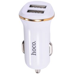 Hoco avtopolnilec Z1 adapter 2,4A - 2xUSB - bel Cene