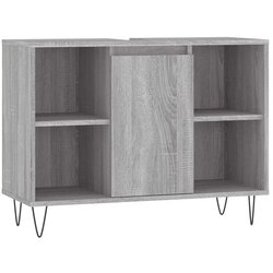 Maison Chic Kopalniška omarica - Kopalniški kabinet siva sonoma 80x33x60 cm inženirski les, (21794641) Cene