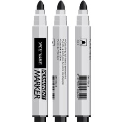 Marker permanent OFFICE MARKET okrugli vrh 4mm crni Cene