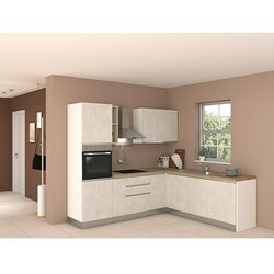 Marinelli Cucine Montažna kutna kuhinja Marina (Š x D: 250 x 225 cm, Bijela, S električnim uređajima, Sudoper na desnoj strani) Cene
