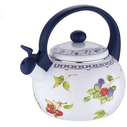 Allegro čajnik s piščalko, emajl, temno modra, 2,2 l Cene