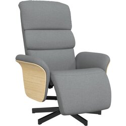 Maison Chic Fotelj - Relax naslanjač z oporo za noge svetlo sivo blago, (22062113) Cene