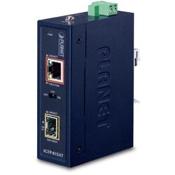 Planet industrial compact 100 1000-base open slot sfp to 1GbE RJ45 802.at poe media converter (-40 to 75 c) Cene