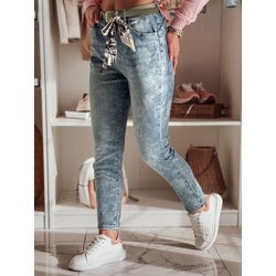 DStreet Spodnie damskie jeansowe slim fit z paskiem FLORETTA niebieskie Cijene