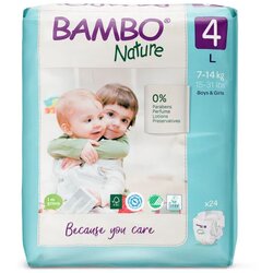 Bambo pelene Nature Eco Friendly 4, 7-14 kg, 24 kom Cene
