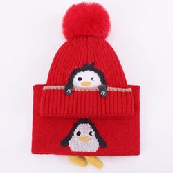 Smania dječji set kapa i šal Pingu - Crveni Cijene