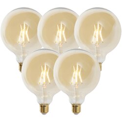 LUEDD Set 5 E27 zatemnjenih LED sijalk G125 zlata 5W 450 lm 2200K Cene