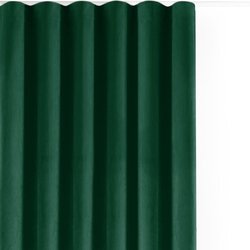 Filumi Zelena žametna zavesa za delno zatemnitev 400x300 cm Velto – Cene