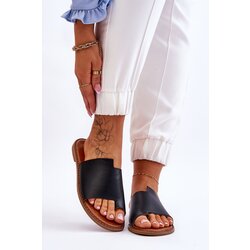 Kesi Women's Leather Flip-Flops Black Amite Cene