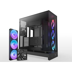NZXT H9 Flow RGB (2025) All Black Midi Tower ATX Gaming Case with Glass Window Cene