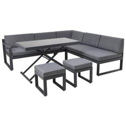 Beldano Lounge Garnitura Rio 2, Črna, Antracit, 5-Delni Set Cene