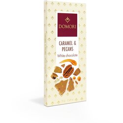 Domori Caramel, Pecans & White Chocolate Cene