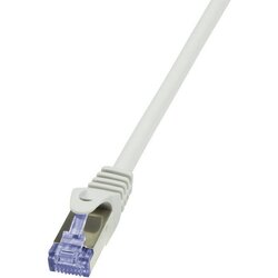 Logilink CQ3072S RJ45 omrežni kabel\, Patch kabel CAT 6a S/FTP 5.00 m siva ognjevaren\, z zaščitnim zapornim zatičem 1 kos, (20418467) Cene