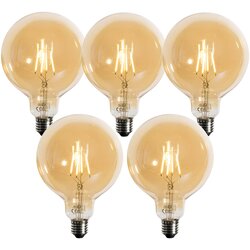 LUEDD Komplet 5 E27 zatemljiva LED zlata G125 4,9 W 450 lm 2200 K Cene