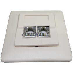 Utičnica Cat6 2xRJ45 podžbukna bijela Cene